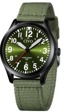 Military Watch for Men Waterproof: Analog Mens Watches Classic-Field Wrist Watch